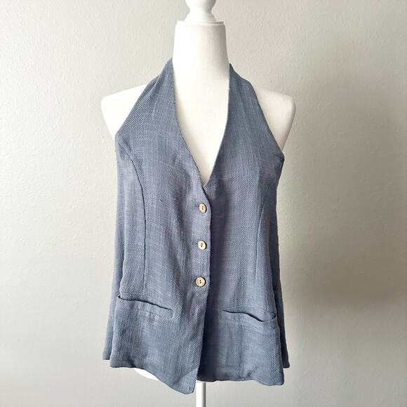Free‎ People Take Me To Paris Low-Back Vest & Pants Set women’s size large - Picture 8 of 12